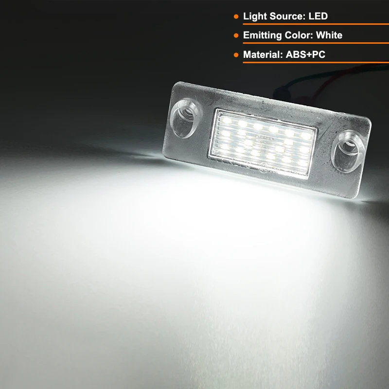 2Pcs LED License Plate Light For Audi A3 8L S3 A4 B5 S4 S5 B5 Rerplace OEM 8D9943021 view 4