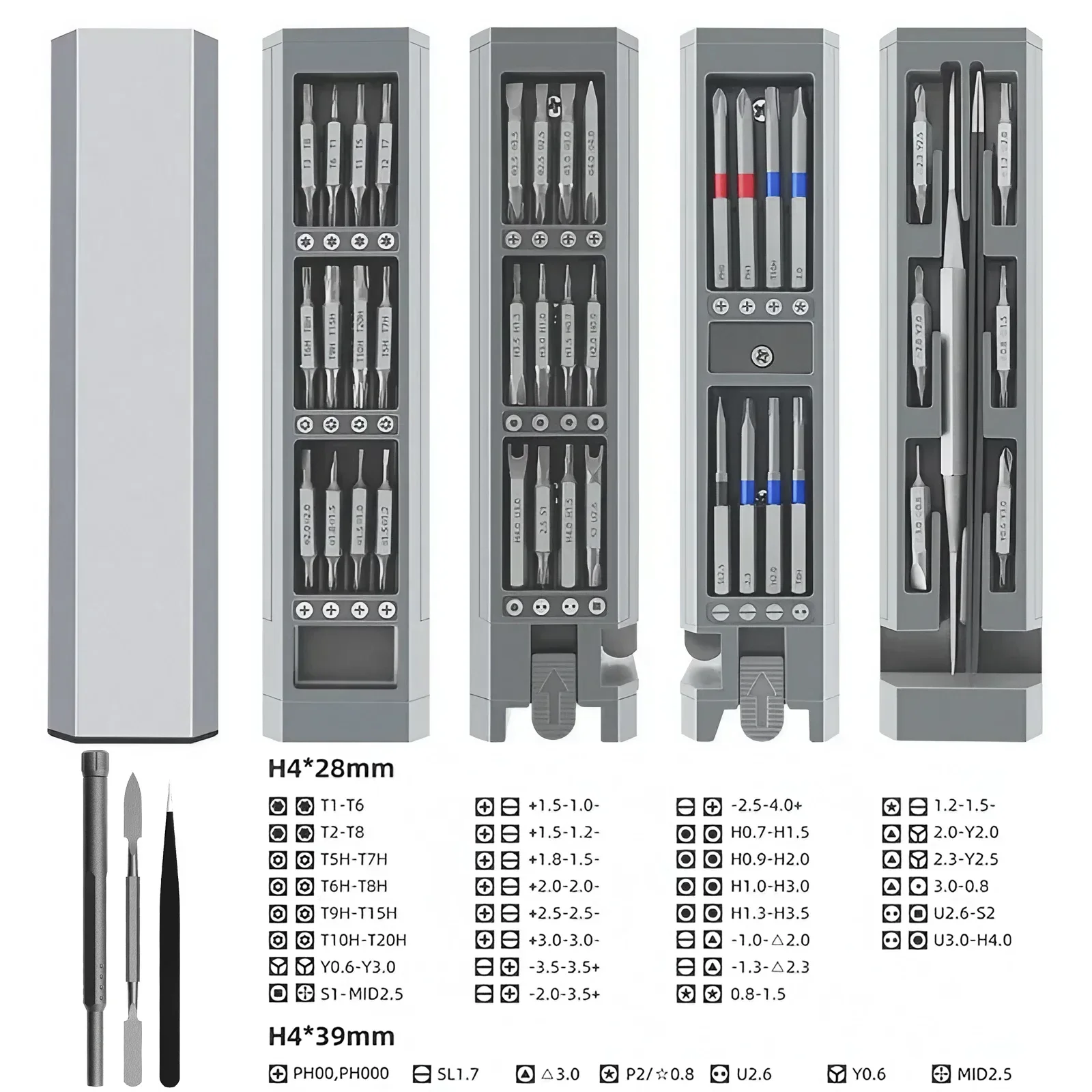 Multifunction S2 Steel Screwdriver Set - Precision Repair Toolkit with Phillips & Slotted Bits for Mobiles and Laptops