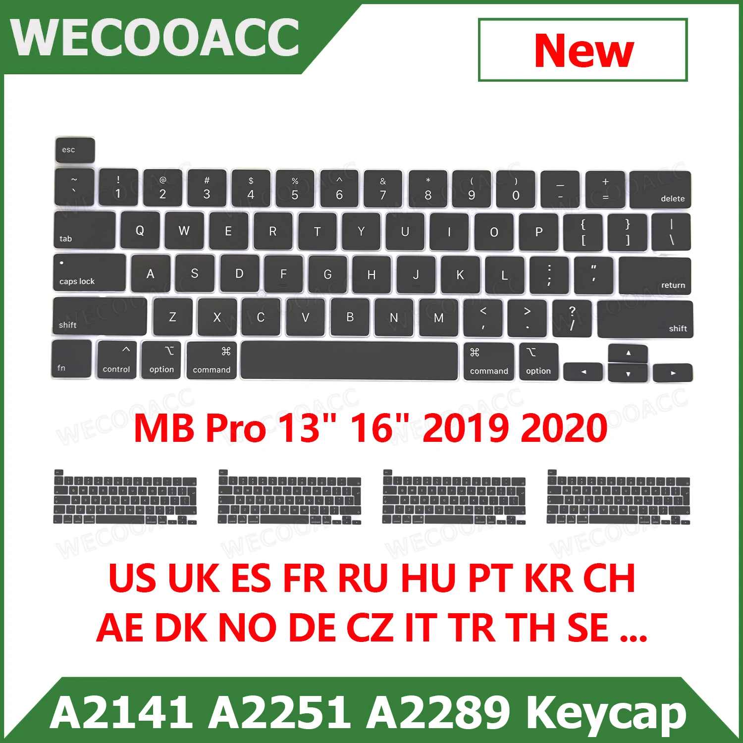 New A2141 A2289 A2251 Keyboard Keys Keycaps For Macbook Pro Retina 13