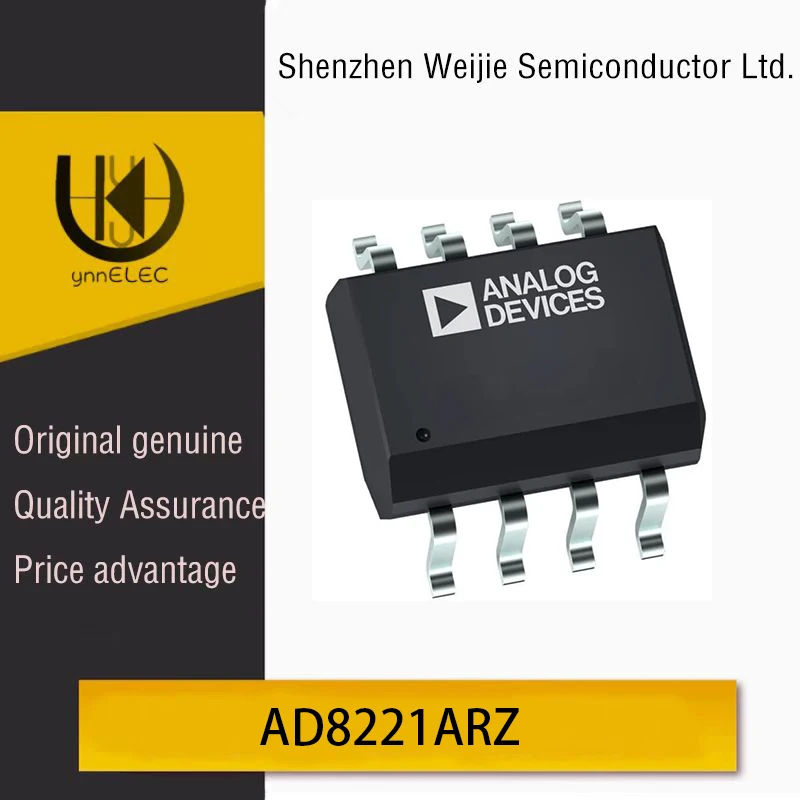 Original AD8221ARZ Low Cost Precision Instrumentation Amplifier 50µV VOS SOIC-8