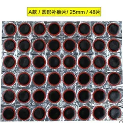 48pcs Rubber Puncture Patches Repair Tools Bicycle Tire Tyre Tube Repair Cycle Patch Kit No Glue Bicycle Inner Tube Puncture
