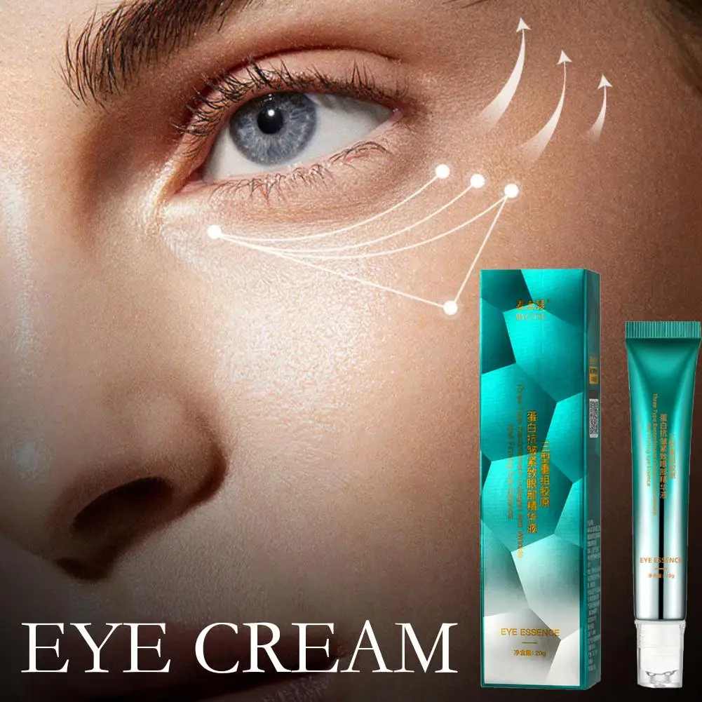 Crema azul antiarrugas para los ojos, suero para los ojos, elimina las líneas finas, elimina la oscuridad, firmeza ocular, bolsas para los ojos, cuidado antienvejecimiento, hinchazón, Cir Y9T3