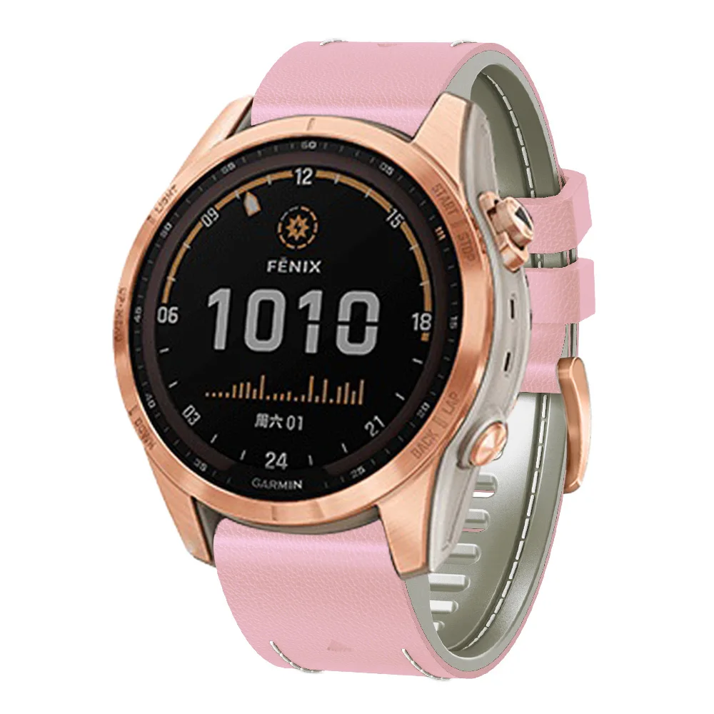 For Garmin Fenix 7S/7S Pro 6S/6S Pro 5S/5S Plus 20mm Strap For Epix Pro Gen 2 42mm Silicone Leather Bracelet Watch Band Women