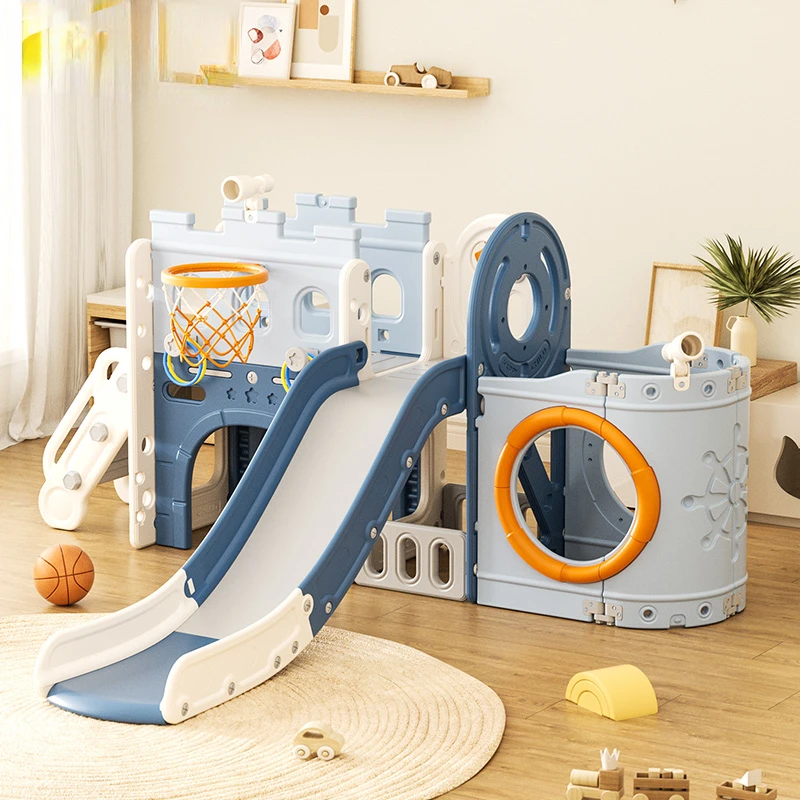 Pirate Ship Children's Family Playground Plastic Toy Toddler Slide Children's Indoor Fence Game Room