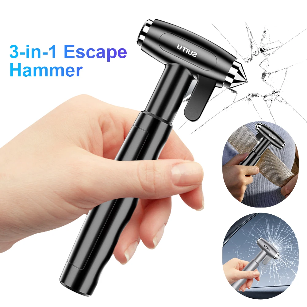 

Car Window Breaker Seatbelt Cutter Emergency Hammer Car Glass Breaker Car Emergency 2-in-1 Escape Tool