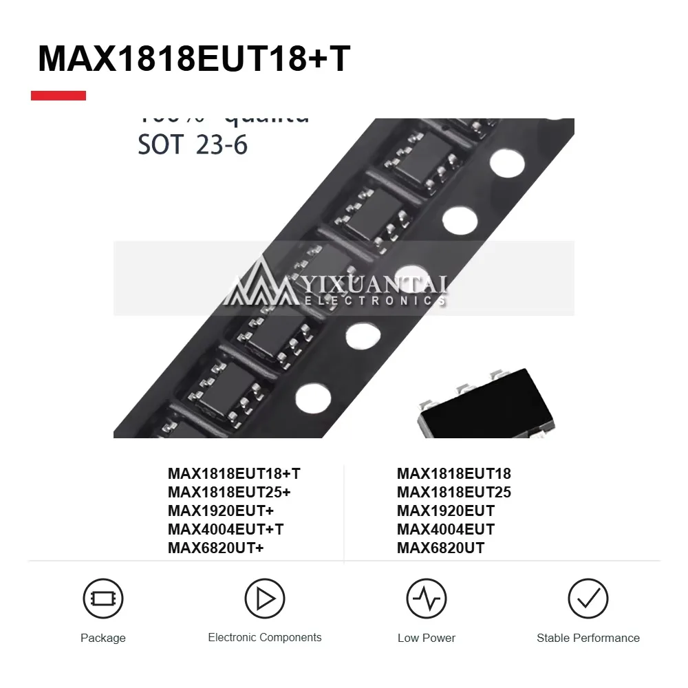 10PCS/LOT NEW SOT23-6 MAX1818EUT18 MAX1818EUT25 MAX1920EUT MAX4004EUT MAX6820UT +