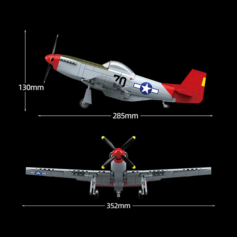 Weltkriegsarmee Militärsoldaten SWAT UK: Spitfire Fighter F MK. La Type Modellbau-Bausteine Spielzeug Geschenk – Detail 22