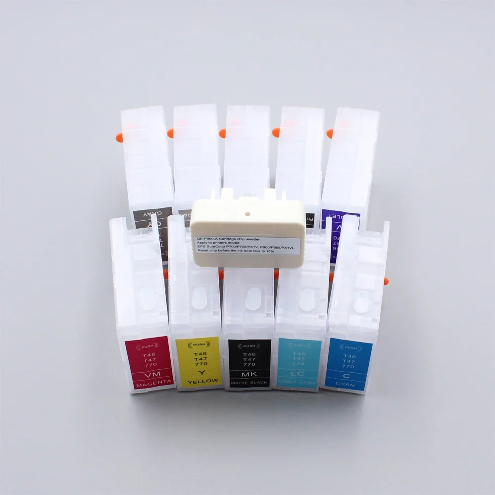 Europe T46S T46Y T47A Refillable Ink Cartridge No Chip Or Chip Reset For Epson SureColor SC-P700 SC-P900 P700 P900 Printers