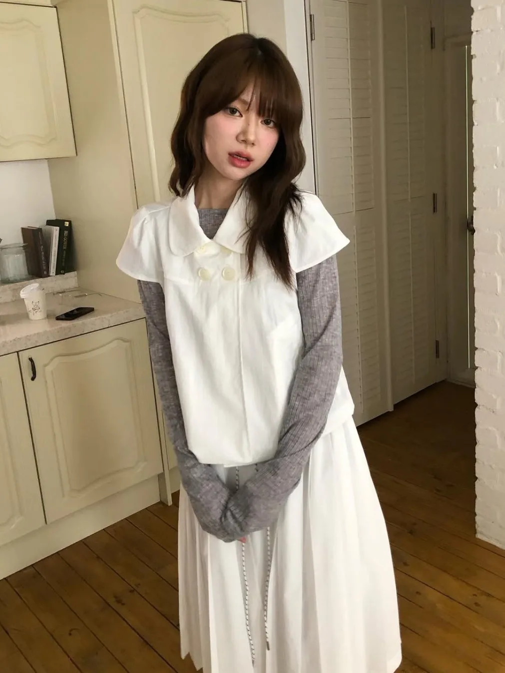 Retro Zweireiher Blase-Slee Lose Casual irt frauen Sommer Neue Sle College Wind Bluse Faionable Pendeln Kleidung