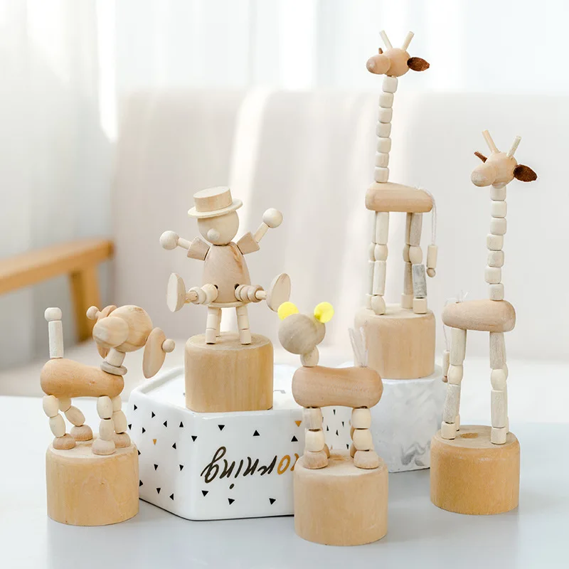 Personalized Wooden Animal Decoration Children's Room Decoration Desktop Fast Food Restaurant Shelf Fun Small Decoration