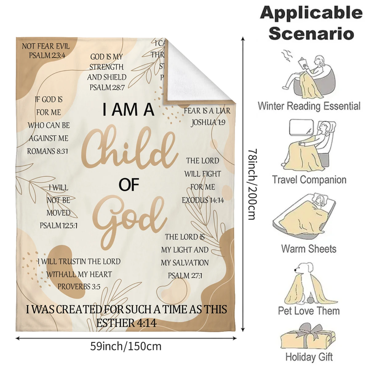 Bible Scripture Inspirational Blanket