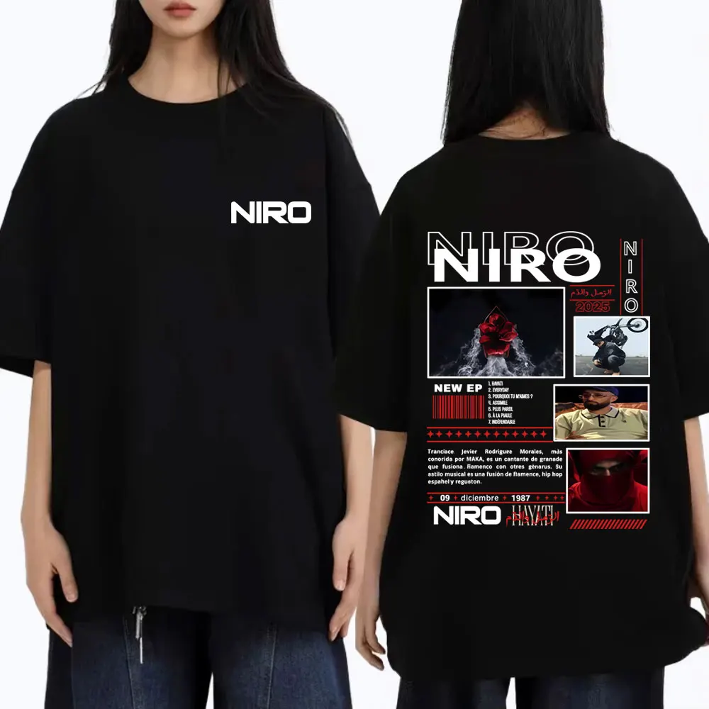 

Rapper Niro HAYATI Album Graphic T-shirt Men Women Fashion Casual Cotton T Shirts Unisex Summer Vintage Oversized Short Sleeve