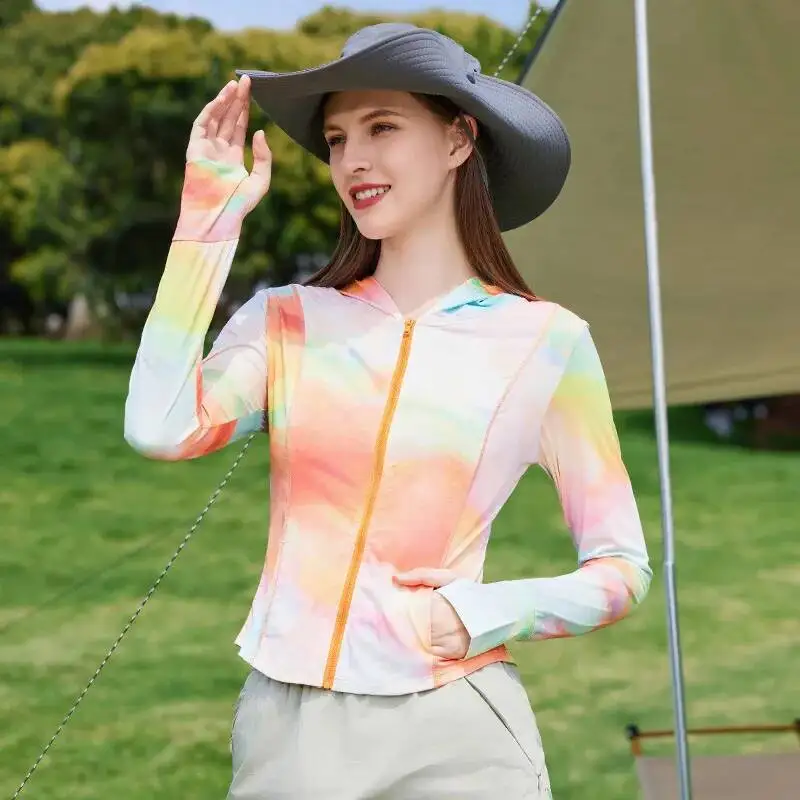 

Летняя спортивная одежда для отдыха с солнцезащитным кремом UPF, одежда для бега, йоги, велоспорта, дышащее уличное пальто с защитой от ультрафиолета