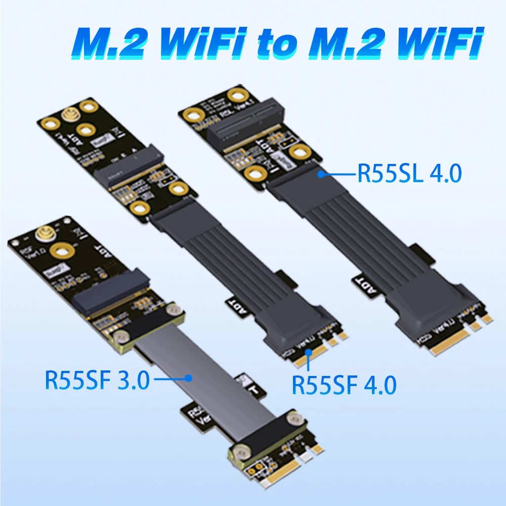 

ADT M.2 Key A.E. Удлинительный кабель для Wi-Fi-карты M.2, беспроводной адаптер NIC, переходник R55SF R55SL, поддержка PCIe 4,0 3,0