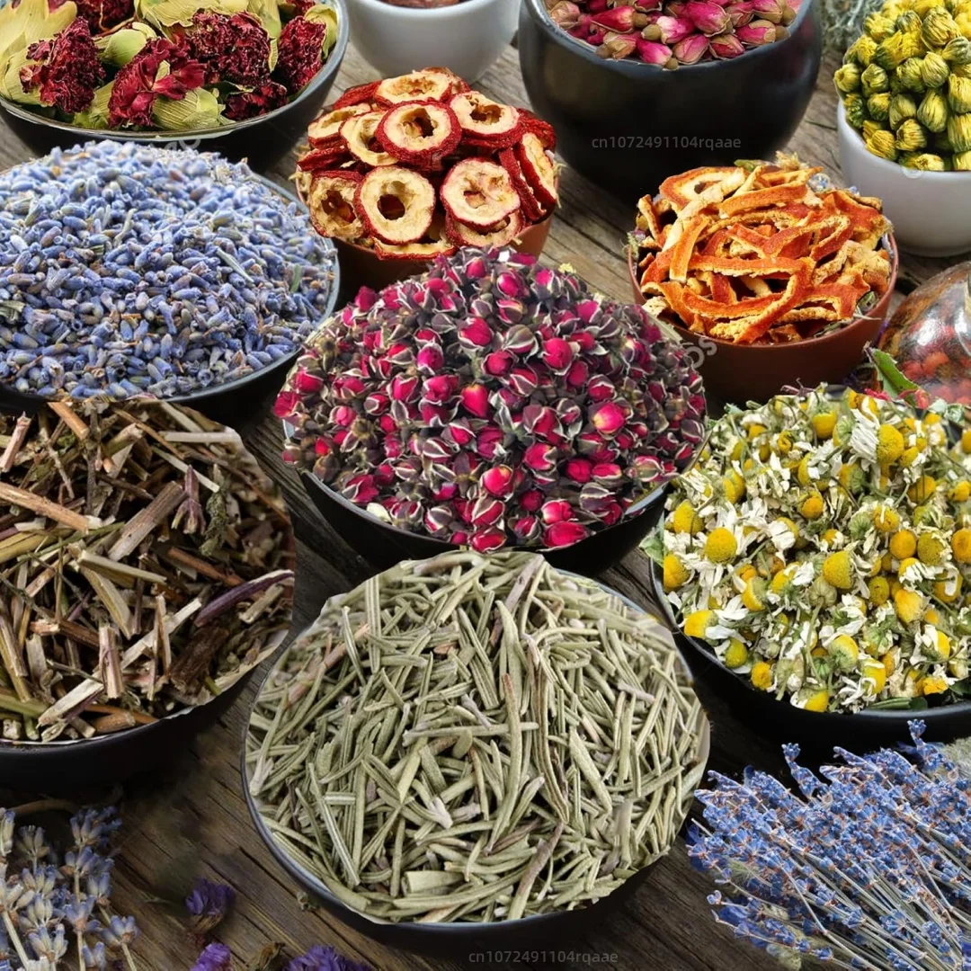 200g de flores secas naturales, manzanilla, rosa, orquídea, jazmín, aromaterapia de lavanda, bolsita, fabricación de velas de jabón, decoración del hogar