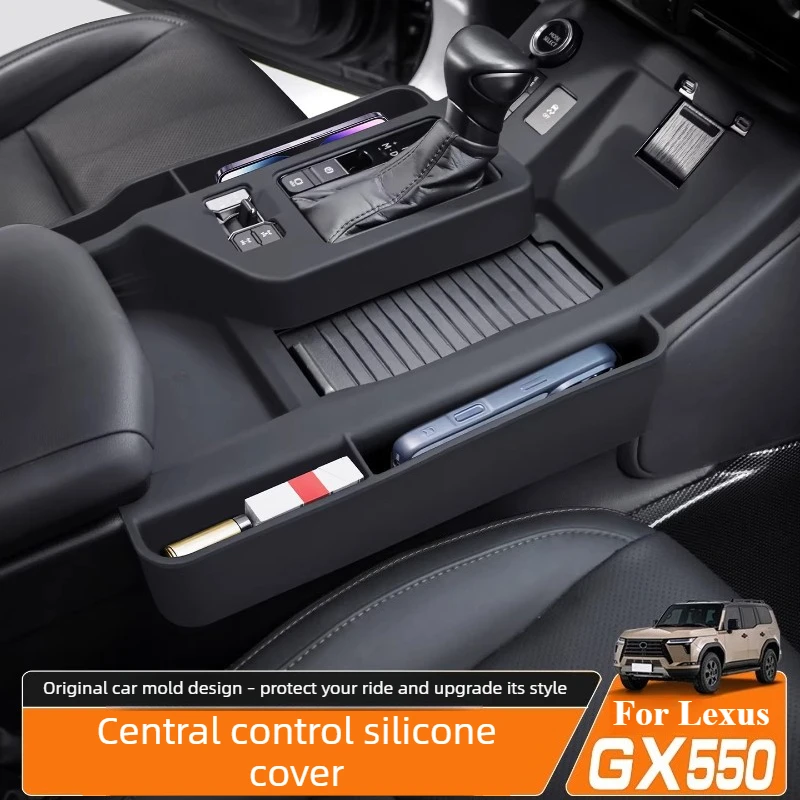 

Для Lexus GX550h 2024-2026: Силиконовый коврик для центральной консоли, защита подстаканников, аксессуары для модификации внутреннего пространства и органайзера для хранения