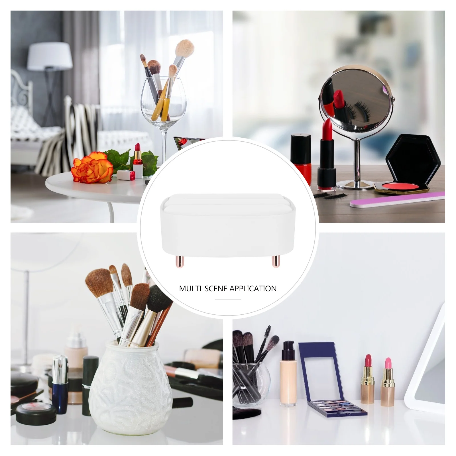 

1pc Storage Box White Multi-Grid Divided Classify Holder For Makeup Lipstick Sundries Desktop Organizer Home Dressing