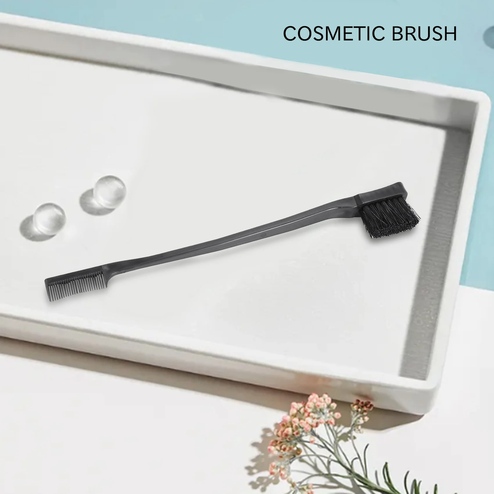 Brosse à cheveux Double face avec contrôle des bords, peigne Combo Pack 2 pièces rose et noir