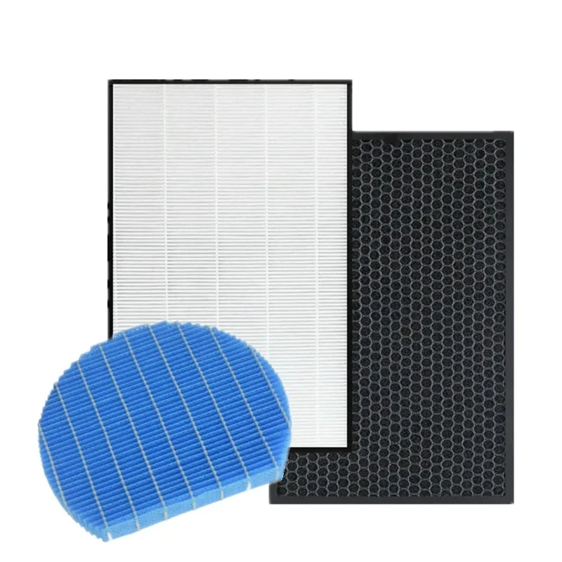 1 ชุด (3 ชิ้น) สําหรับ Sharp เครื่องฟอกอากาศ KC-D40E-W KC-D40E KC-E50 KC-D50 KC-F50 Hepa Carbon Humidifying Filter FZ-D40HFE FZ-D50HFE FZ