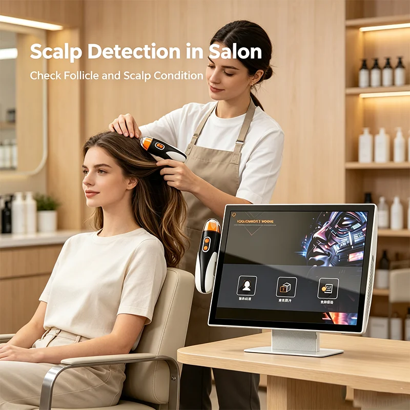 New AI Facial Skin Analyzer Machine Skin Detection Device For Beauty Salon Pore Pigment Moisture Oil Analysis Machine