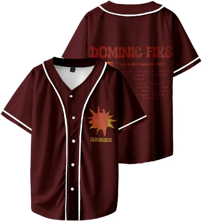 Dominic Fike Sunburn 3D Print Baseball Jersey Fashion Streetwear Hip Hop Summer T Shirts