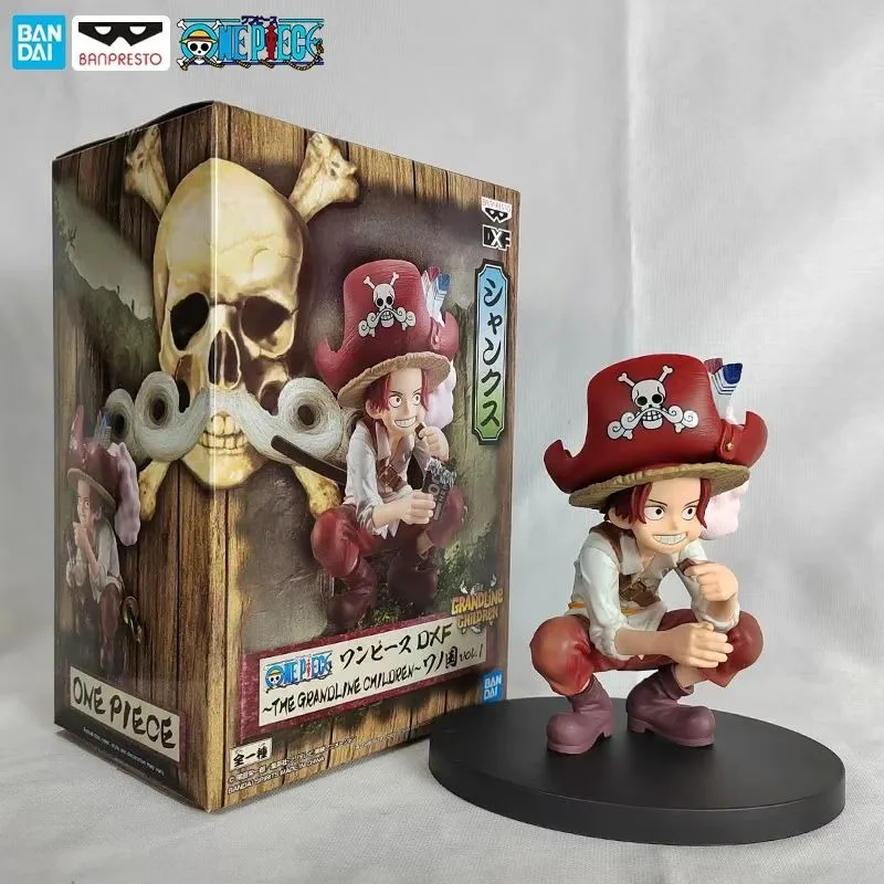 

Red Hair Shanks Childhood Bandai Banpresto Peripheral Ornaments One Piece DXF The Country of Harmony Anime Figure Model Gift