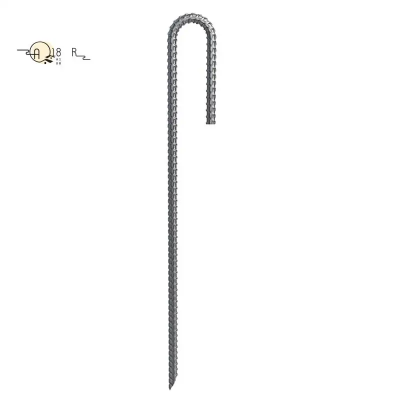 

A18R-Rebar Stakes J-крючок, стальные заземляющие якоря с сверхпокрытием и долотом, 10 шт.