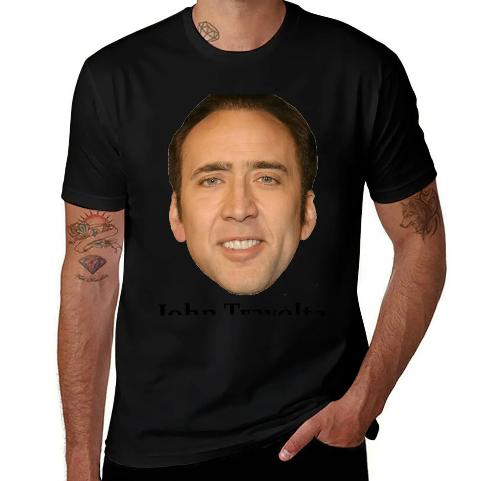 

for shirt john design quality man nicholas t cotton shirts cage cotton travolta high t T-Shirt t 'travolta' man shirt