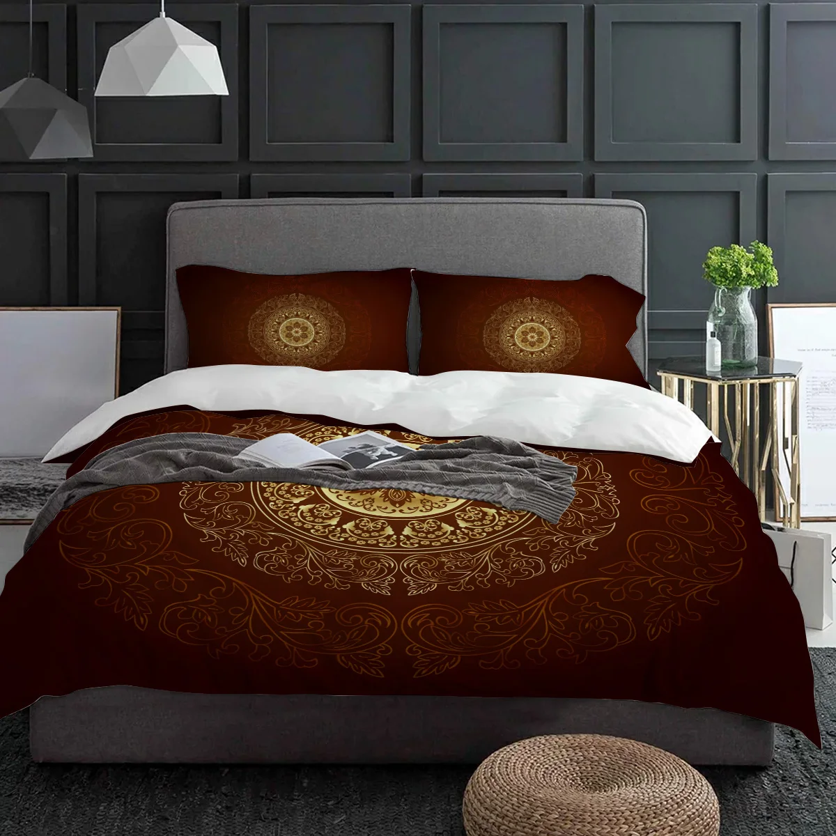 

European Retro Flower Bedding Set 3pcs Boys Girls Duvet Cover Pillowcase Kids Adult Quilt Cover Double Bed Set Home Textile
