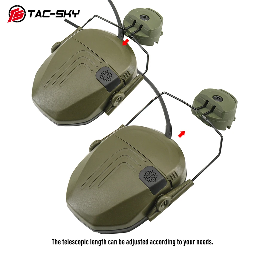 Tactical Electronic Shooting Earmuffs ARC Rail Headphones, Gel Ear Pads, Hearing Protection, Noise Reduction, Hunting Headset