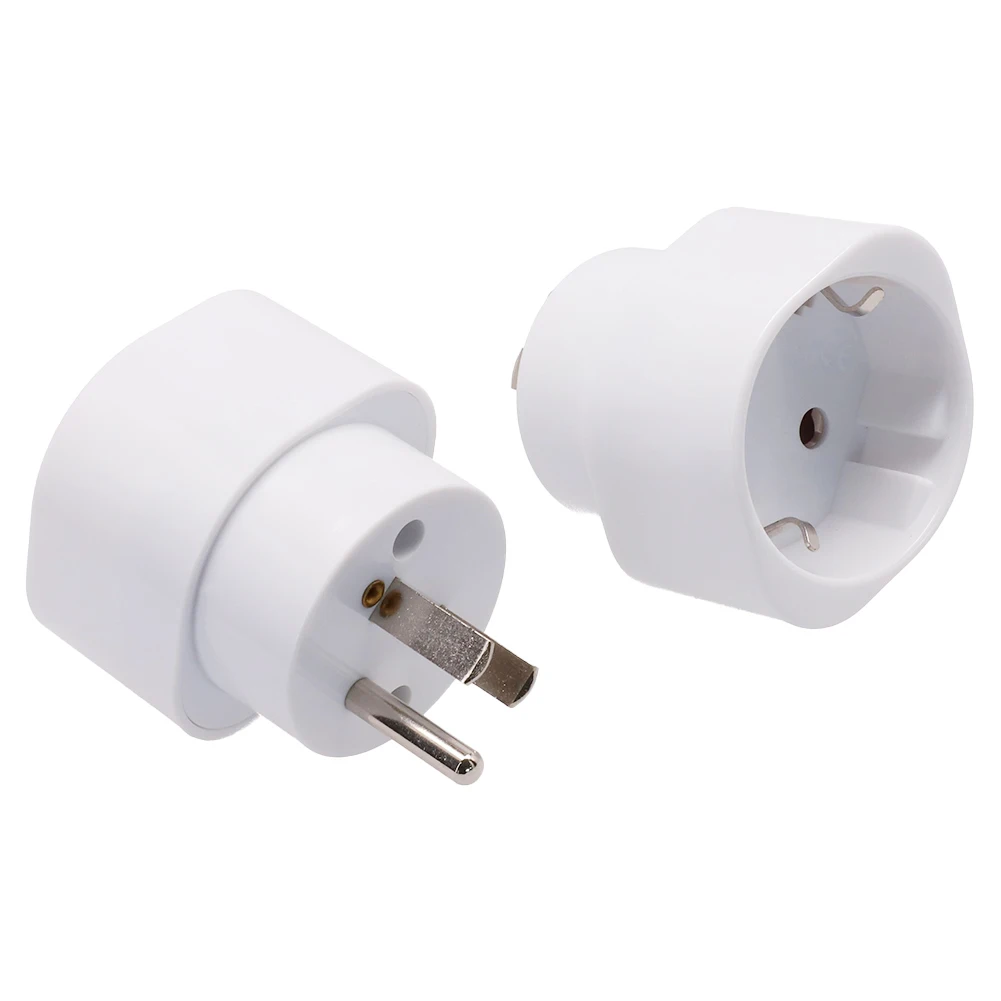 2pcs EU Socket Adapter Travel Converter US To EU Plug Euro Plug Converter Electrical Adapter Socket Outlet Power Charger