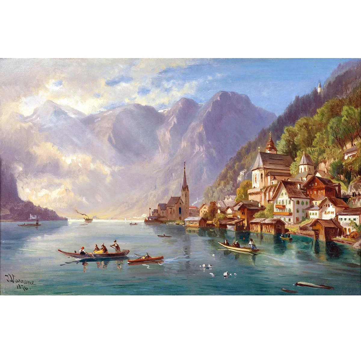 

Mediterranean canvas Picture Handmade Large landscape Artwork Beautiful Scenery Oil Painting on Canvas large wall posters