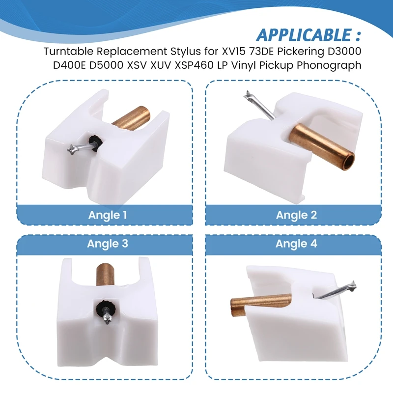 Turntable Replacement Stylus For XV15 73DE Pickering D3000 D400E D5000 XSV XUV XSP460 LP Vinyl Pickup Phonograph