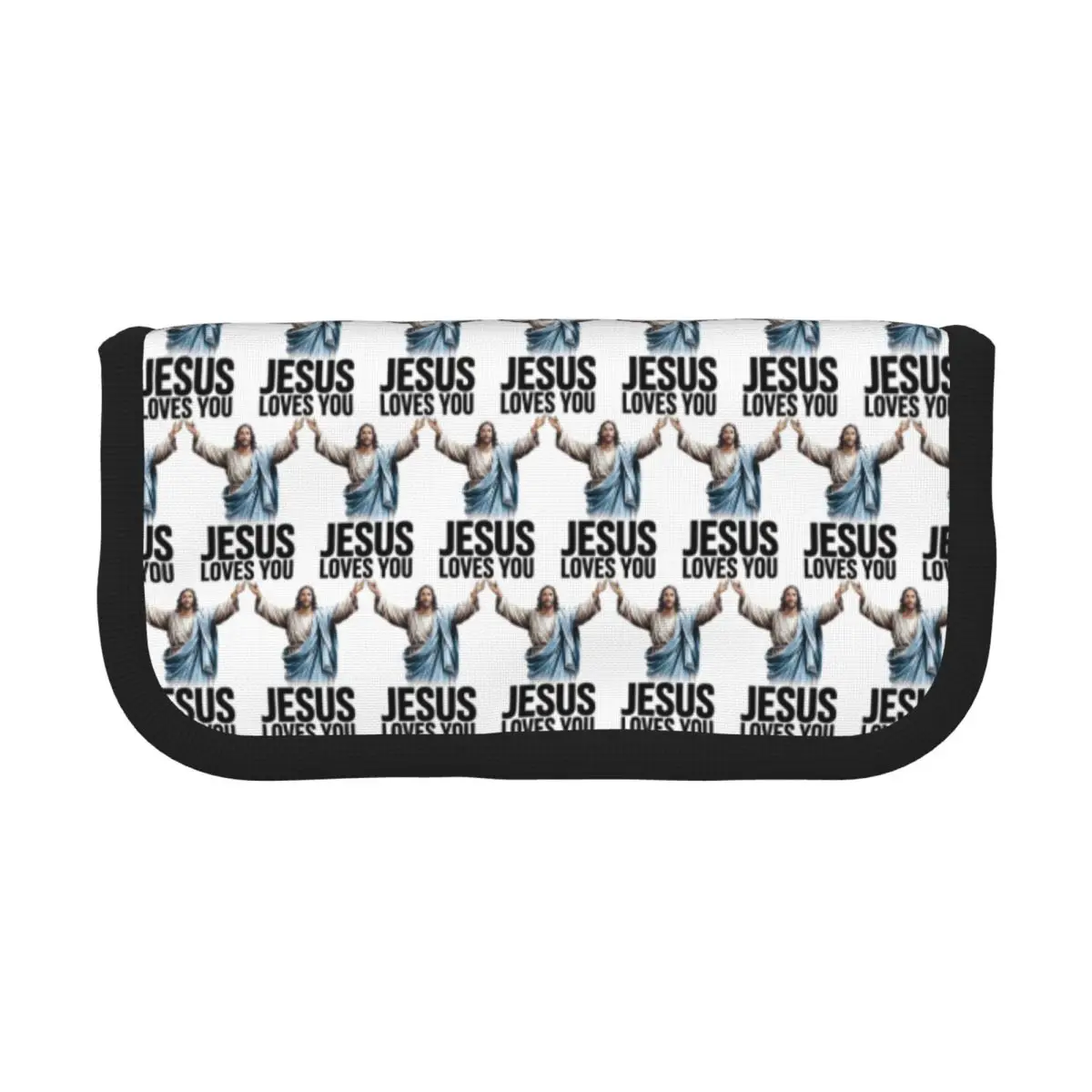 

Jesus Loves You Pencil Cases for Students School Pen Box Pencil Bag Large Storage Pencil Pouch Storage Stationery Supplies