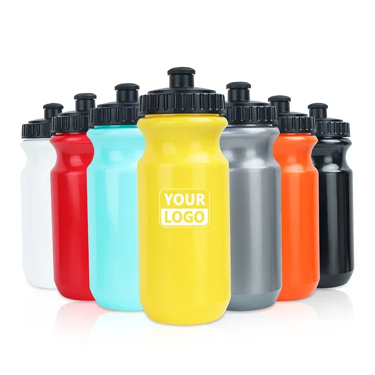 Custom Reusable BPA Free Squeeze Biking Hiking Cycling 550ml750ml Water Bottle PE Plastic Sports Water Bottle