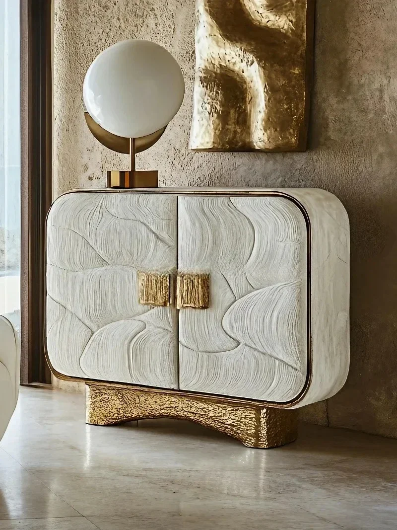 HHLXY Art Aesthetic Storage Side Cabinet Villa Decorative Storage Locker