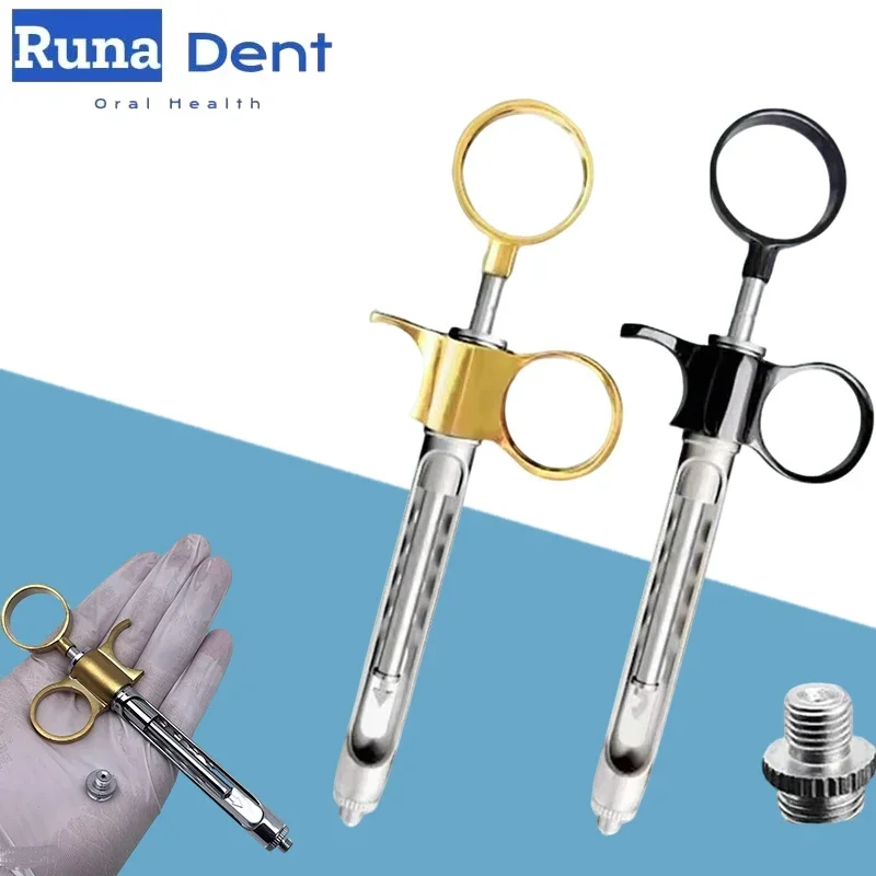 Dental Syringe 1.8ml Stainless Steel Intraligamental Pen-Style Aspirating Injector Periodontal Ligament Tool