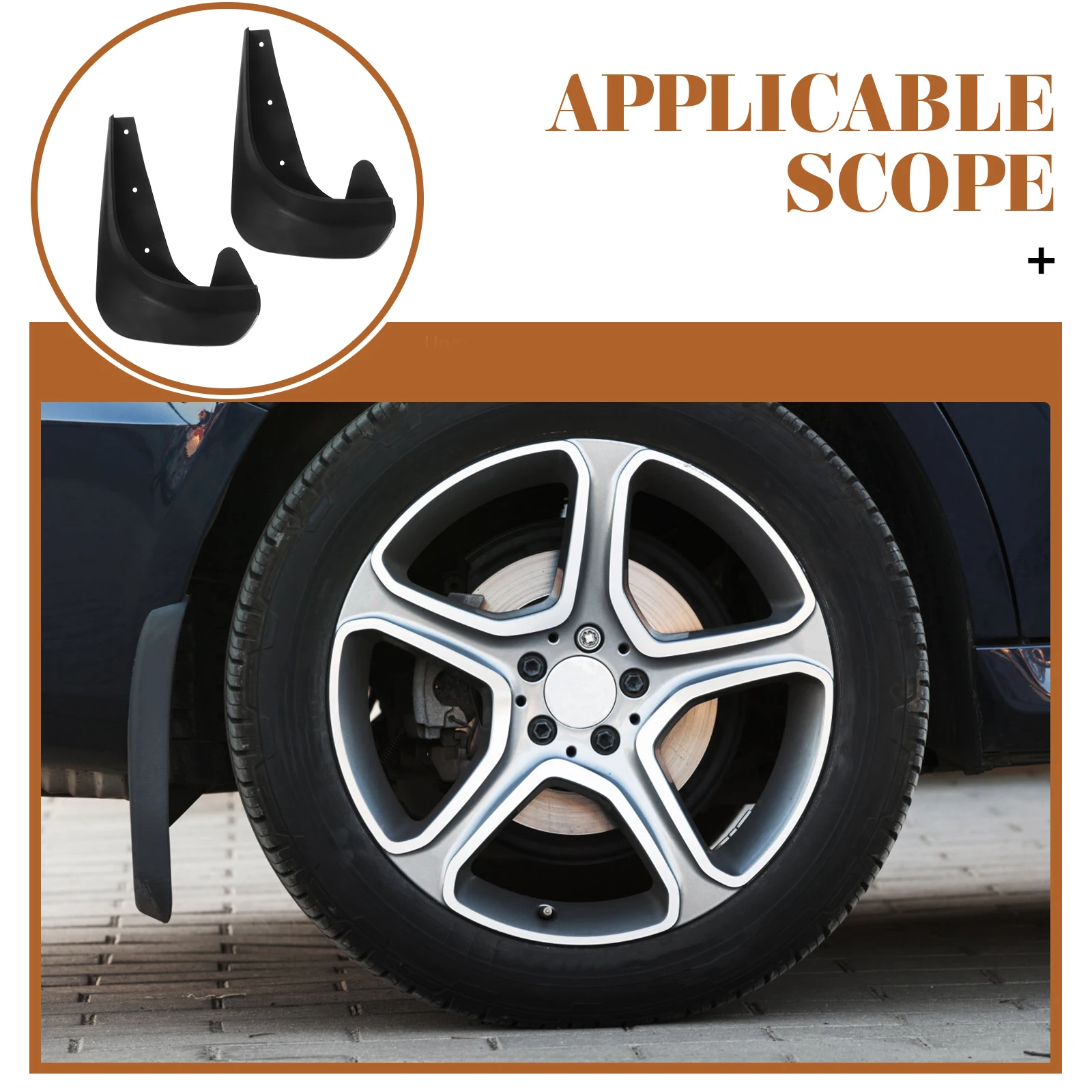 

4Pcs Mudguards Tire Splash Wheel Flaps Universal Rear Side Skirts Durable Plastic Pre Drilled Free Cutting Car Part