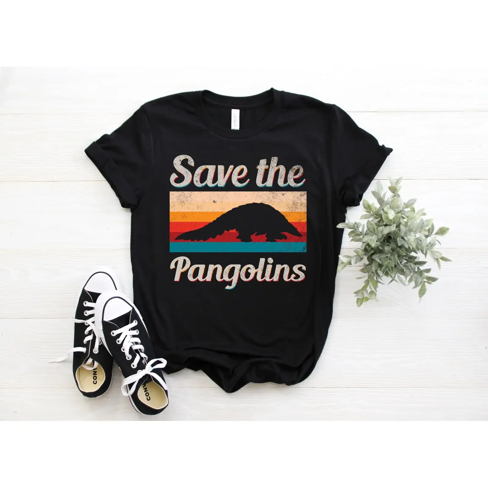 Save The Pangolins Retro Vintage T Shirt Endangered Wildlife Animal Lover Activist Pangolin Conservation  vintage Washed