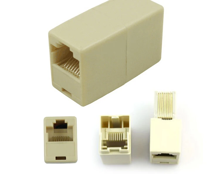 ESCAM Hohe Qualität 10 stücke RJ45 CAT5 Koppler Stecker Netzwerk LAN Kabel Extender Stecker Adapter