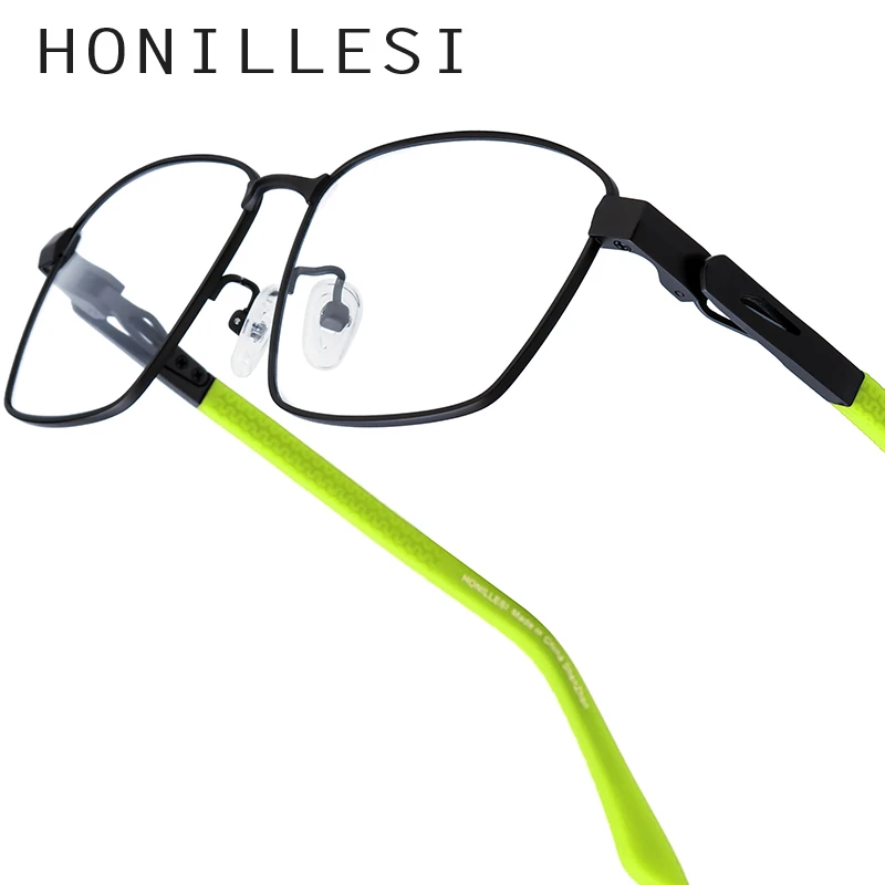 

HONILLESI Titanium Glasses Frame Men Brand Designer Ultralight Square Eyeglasses Women Full-Rim Japanese Custom Eyewear 7304