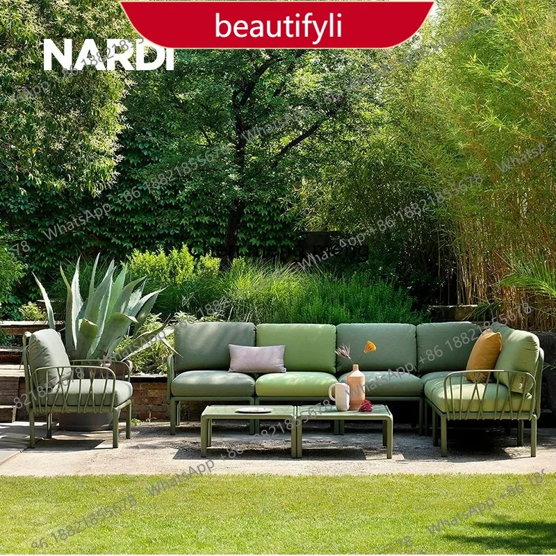 01A Garden outdoor sofa combination, villa garden terrace waterproof and sunscreen fabric sofa