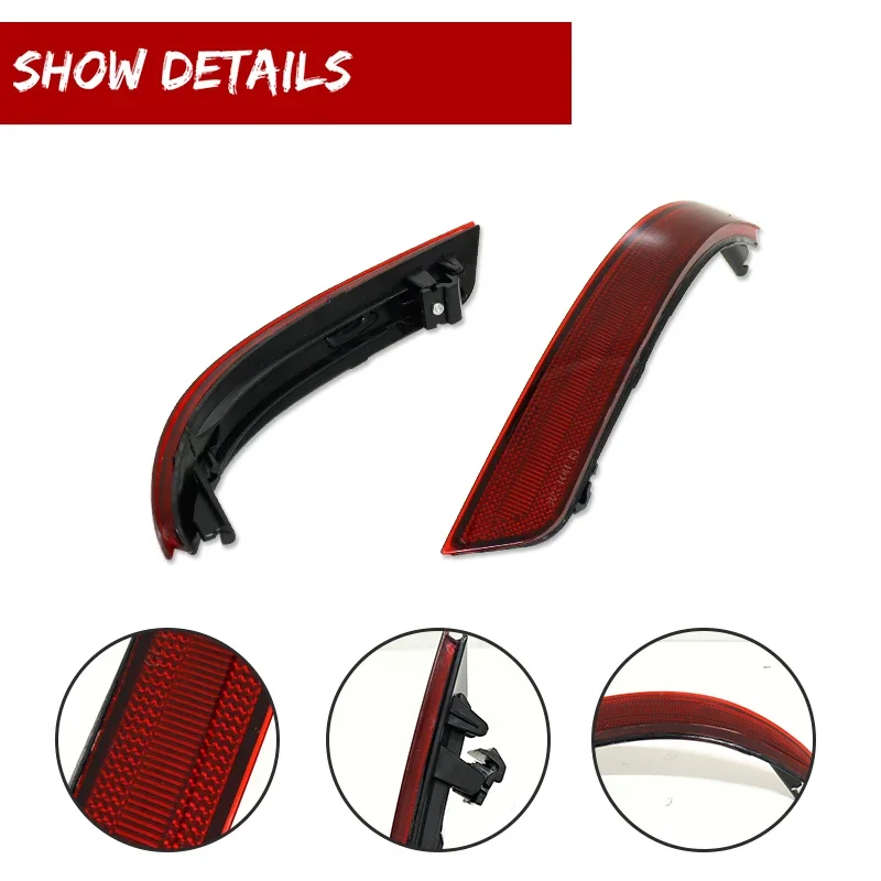 For 2016 2017 2018 2019 2020 INFINITI QX60 Rear Bumper Reflector Tail/Brake Light Cover Shells No Bulb / Socket Car Accessories
