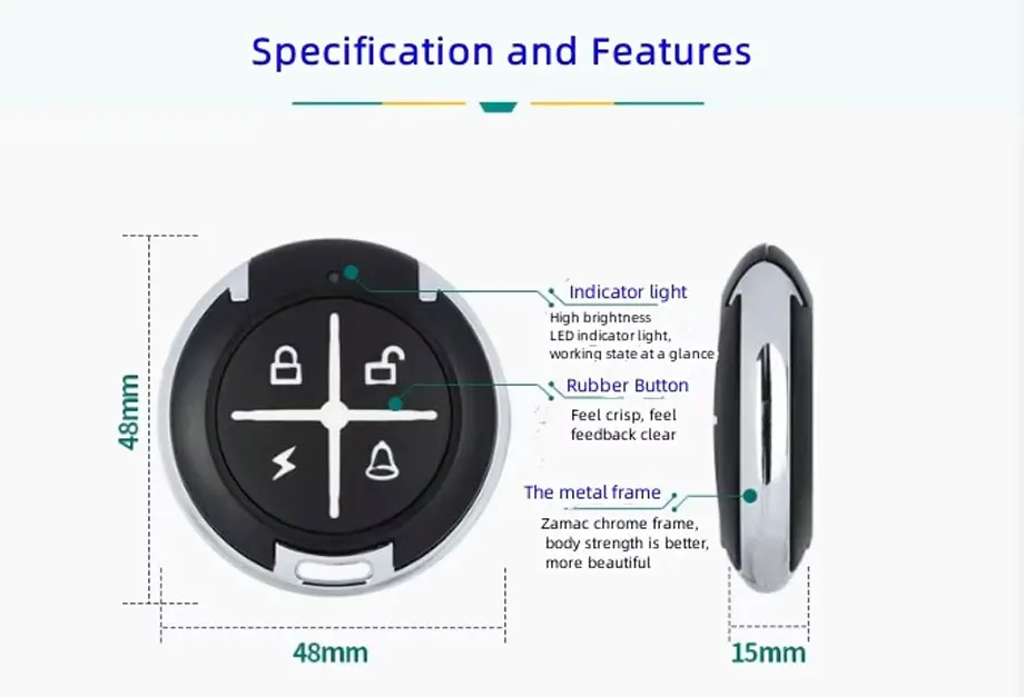 433MHz Universal RF Wireless Remote Duplicator LED Mini Duplicator Garage Door