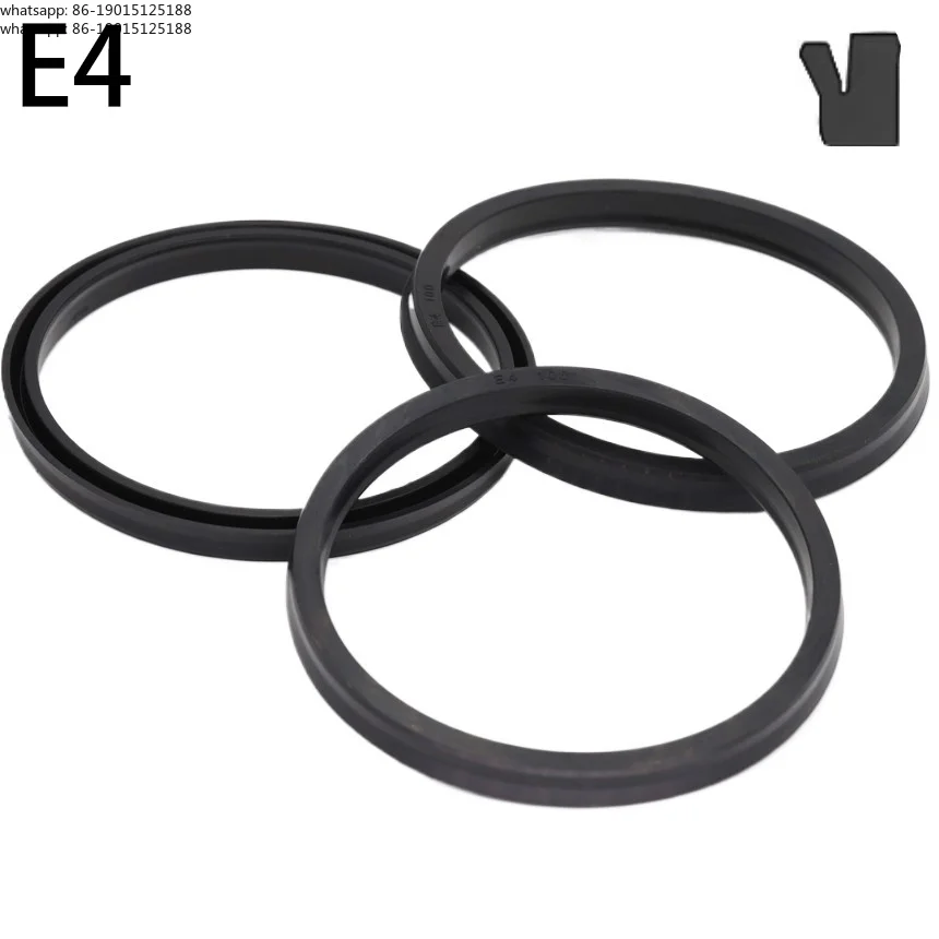 E4 20-320mm OD 20*14*4 25*17*32*24*5.5 40*30*50*63*53*7 Y-1 Y Type NBR Rubber Cylinder Piston Sealing Grooved Ring Gasket Seal