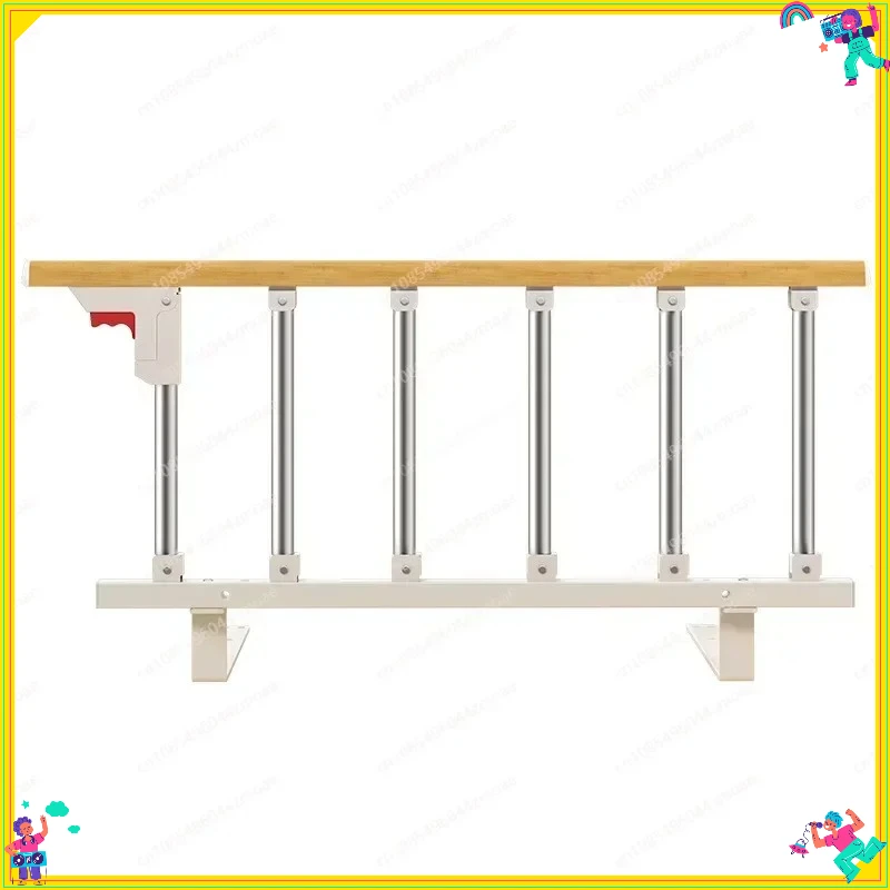 Elderly & Patient Bedside Safety Rail - Unilateral Folding Baffle, Assistive Armrest for Getting Up, Household Bed Protection