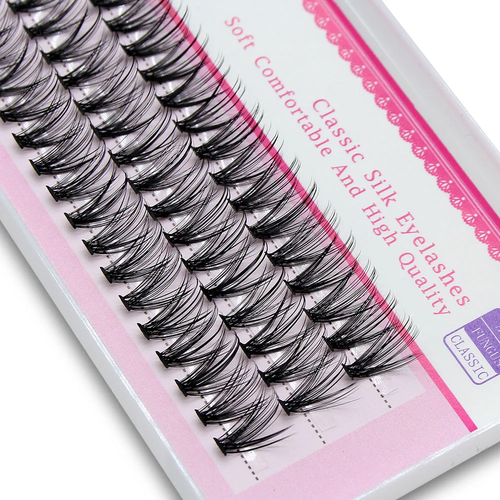 New Version Moonlily Professional Mink EyeLashes Extension Silk 3D Volume Lashes Bundles Makeup Grafting False Cluster Eyelash
