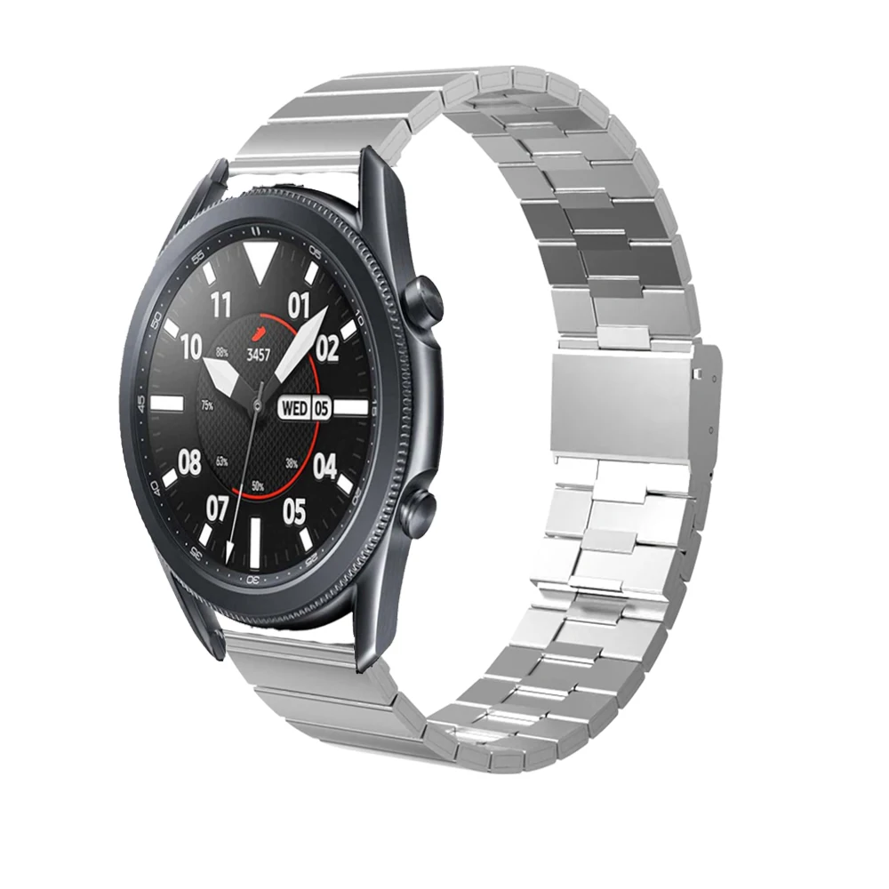 For 22mm Samsung Gear S3 Frontier/Classic 45mm Band strap Galaxy 46mm Band V-MORO   Stainless Steel Metal  Bracelet Strap R800