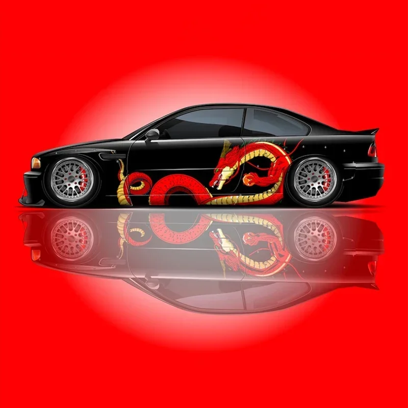 Shenron Car Livery Large Vehicle Graphics Side Car Decal Universal Size Sticker Chinese Dragon