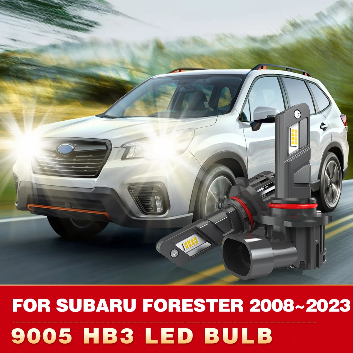 

2x 9005 HB3 LED Canbus Headlight Bulb 24000LM LED Car Head Fog Light With Fan led Super Bright For Subaru Forester 2008~2023